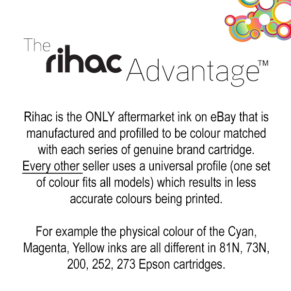 Rihac the only ink supplier who profiles refill inks to match their OEM counterpart