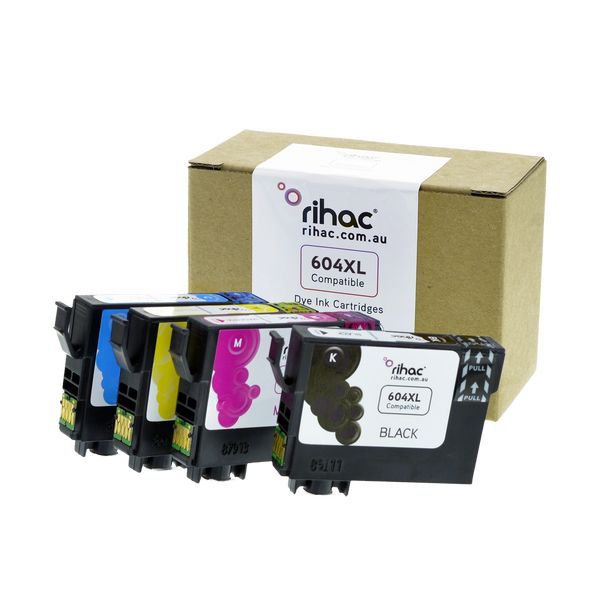 Rihac 604 604XL high yield ink cartridges compatible for Epson Expression Home XP-2200 XP-3200 XP-4200 WF-2910 WF-2930 WF-2950 Premium rihac photo pro dye ink C13T09H192 C13T09H292 C13T09H392 C13T09H492